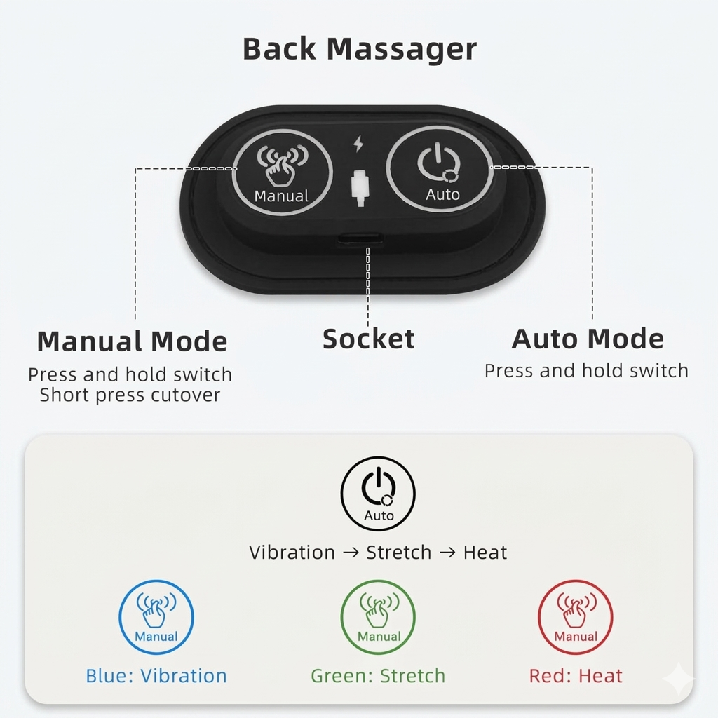 WoolleyHug™ Triple Fusion Back Massager