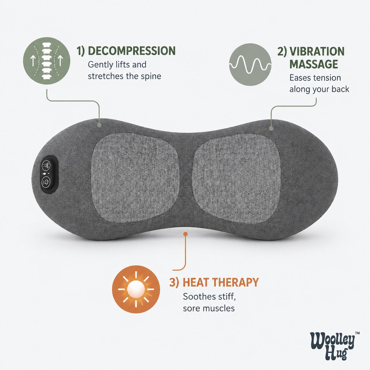 WoolleyHug™ Triple Fusion Back Massager